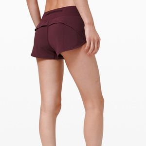 Lululemon Speed Up Short Burgundy 2.5 Low Rise